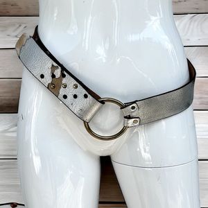 One of a Kind Custom Pony Hair & Rubbed Silver Belt